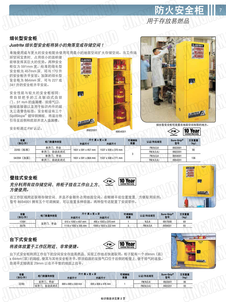 美國杰斯瑞特，防火安全柜，justrite防火柜，justrite安全柜，防爆柜justrite