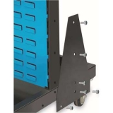 移動型雙面物料架960×610×1110mm(2方孔2百葉)，KM-2222