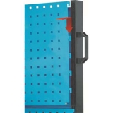 移動型雙面物料架960×610×1110mm(4方孔)，KM-2240